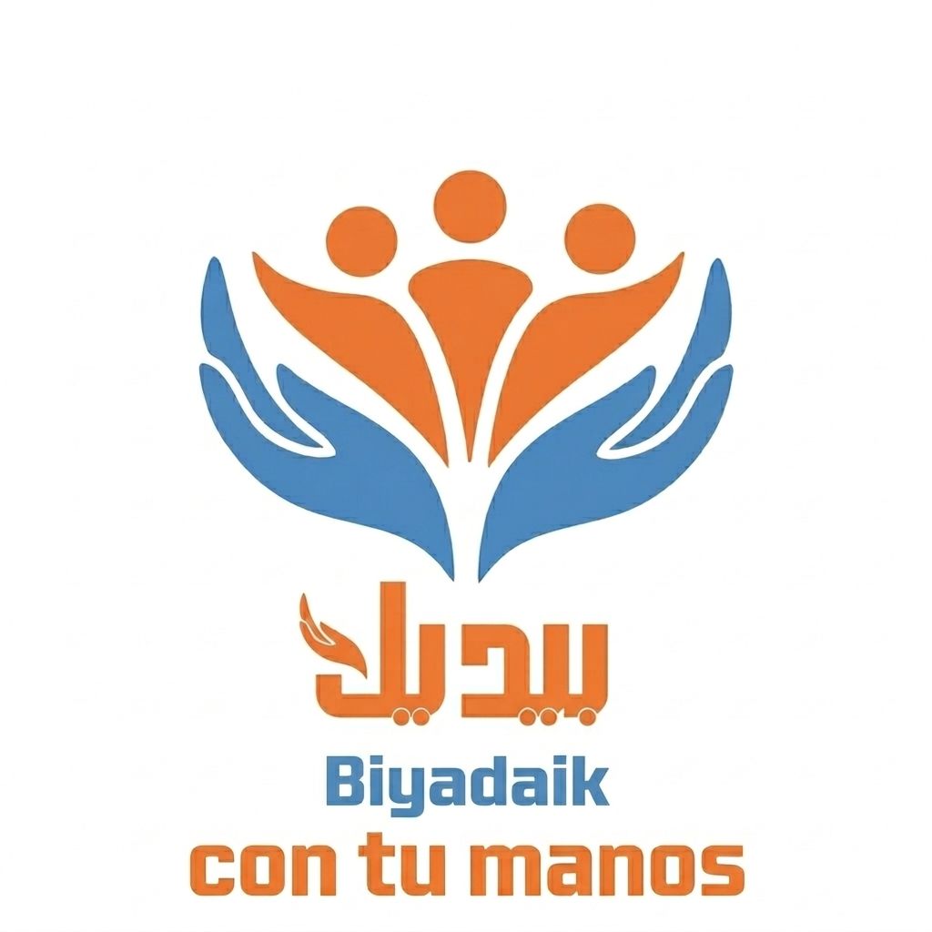 Logotipo de la asociación Biyadaik (بياديك · Con tus manos)